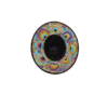 10 Sombrero de Lana Fina de Borrego con Bordado Multicolor de Pensamientos