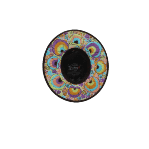 10 Sombrero de Lana Fina de Borrego con Bordado Multicolor de Pensamientos