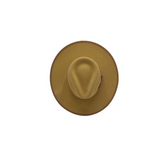 14 Sombrero de Lana Fina de Borrego con Bordado en Punto de Cruz Coatlanes
