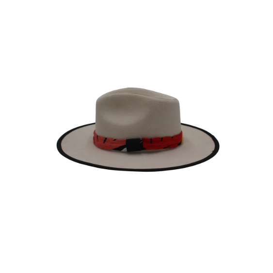 36 Sombrero de Lana Fina de Borrego con Bordado Multicolor Técnica Tuxtepec
