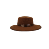 7 Sombrero de Lana Fina de Borrego con Bordado Floral de Pensamientos