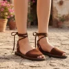 Huaraches de Gamuza con Diseño de Punta Abierta