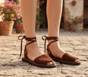 Huaraches de Gamuza con Diseño de Punta Abierta