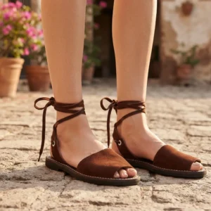 Huaraches de Gamuza con Diseño de Punta Abierta