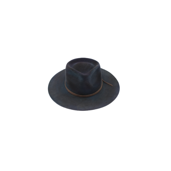 Sombrero Exclusivo de Lana Fina de Borrego Jaspeado Gris Oxford