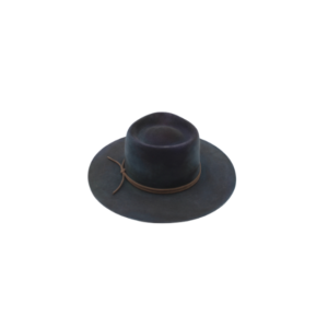 Sombrero Exclusivo de Lana Fina de Borrego Jaspeado Gris Oxford