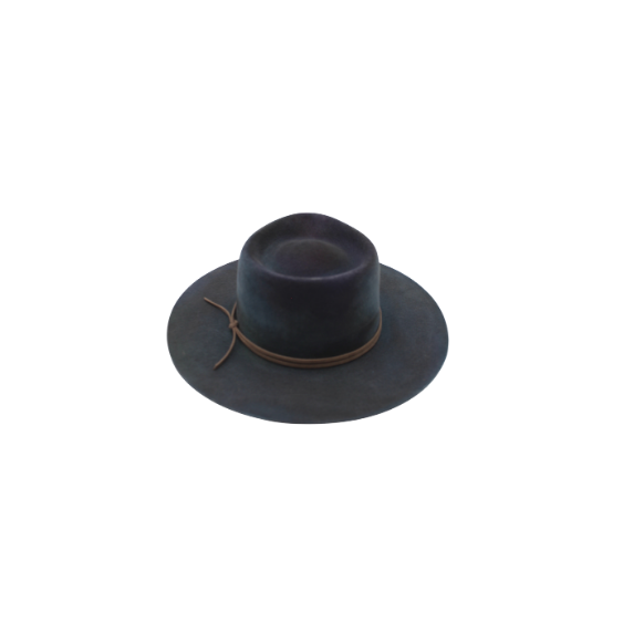 Sombrero Exclusivo de Lana Fina de Borrego Jaspeado Gris Oxford