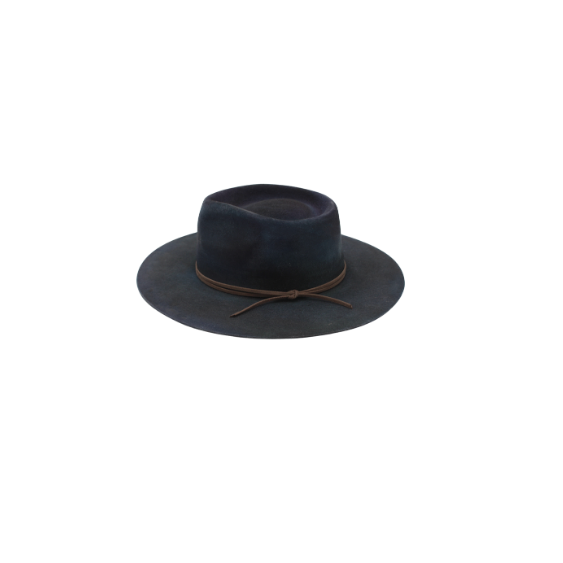 Sombrero Exclusivo de Lana Fina de Borrego Jaspeado Gris Oxford
