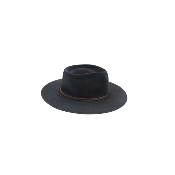 Sombrero Exclusivo de Lana Fina de Borrego Jaspeado Gris Oxford