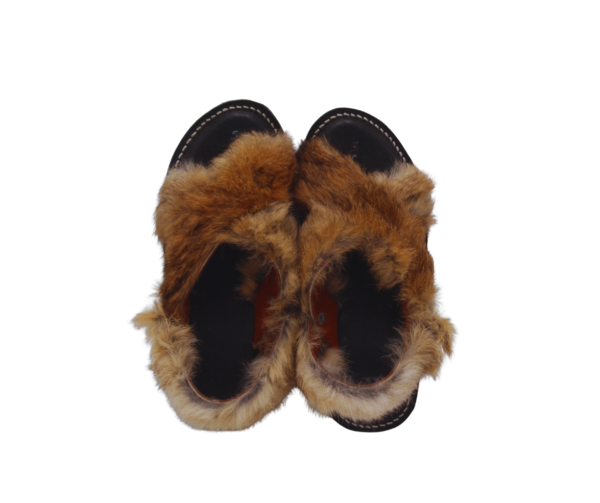 22 Huarache de Pelo de Conejo Modelo Tradicional Cruzado