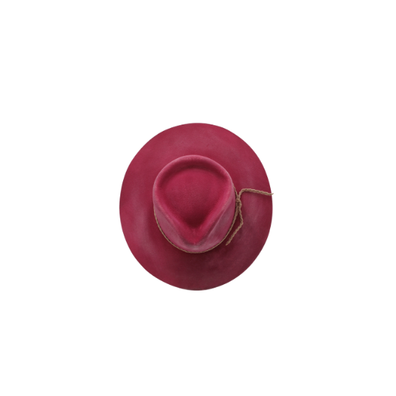 227 Sombrero Exclusivo de Lana Fina de Borrego Color Rosa Jaspeado