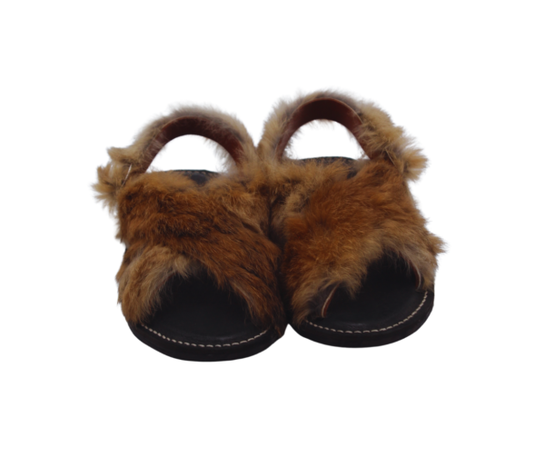 23 Huarache de Pelo de Conejo Modelo Tradicional Cruzado
