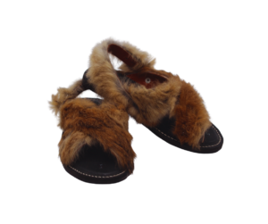 24 Huarache de Pelo de Conejo Modelo Tradicional Cruzado