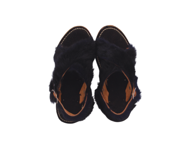 36 Huarache de Pelo de Conejo Modelo Tradicional Cruzado