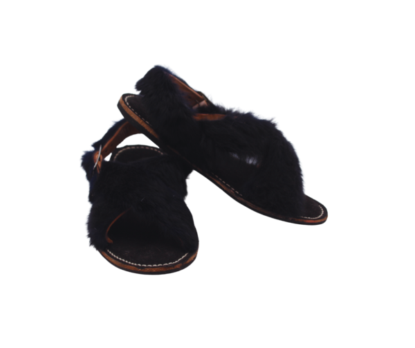 38 Huarache de Pelo de Conejo Modelo Tradicional Cruzado