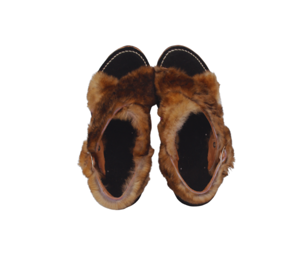 39 Huarache de Pelo de Conejo Modelo Tradicional Cruzado