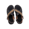 Huarache de Piel Tradicional Cruzado con Bordado Deshilado Nacional