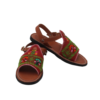 Huaraches de Piel con Bordado Deshilado Danza de la Pluma