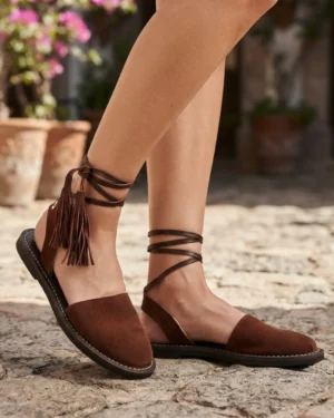 Huaraches de Gamuza con Punta Abierta