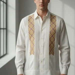 Camisa Cuello Sport Bordada Slim