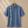 Camisa Manga Corta Bordada en Flores de los Valles de Ocotlán