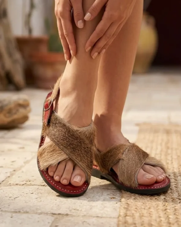 Huarache Artesanal de Pelo de Venado
