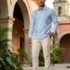 Guayabera Manga Larga con Randa de Semilla