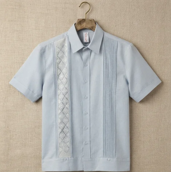 Camisa de Lino Pesado con Randa de Semilla