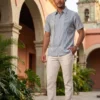 Camisa de Lino Pesado con Randa de Semilla
