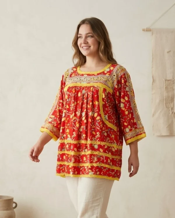 Blusa Deshilada Nacional Amarillo Canario