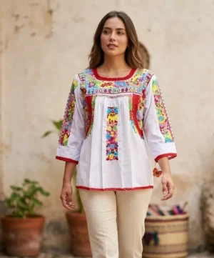 WhatsApp Image 2026-06-06 at 4.34.34 PM (3) blusa deshilada tradicional multicolor de valles de ocotlan