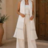 Rebozo de Seda Color Marfil