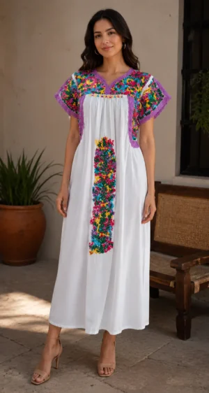 Huipil Bordado Multicolor