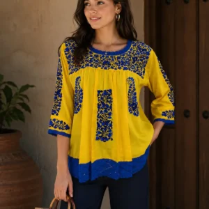 Blusa Bordada a Mano Pensamientos