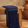 Rebozo de Seda Azul Índigo