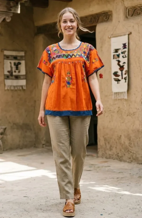 Blusa Deshilada Pirámides
