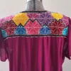 Vestido punto de cruz bugambilia con bordado de colores