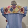 Vestido punto de cruz lumbago con colores