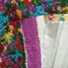 Vestido blanco multicolor randa buganvilia
