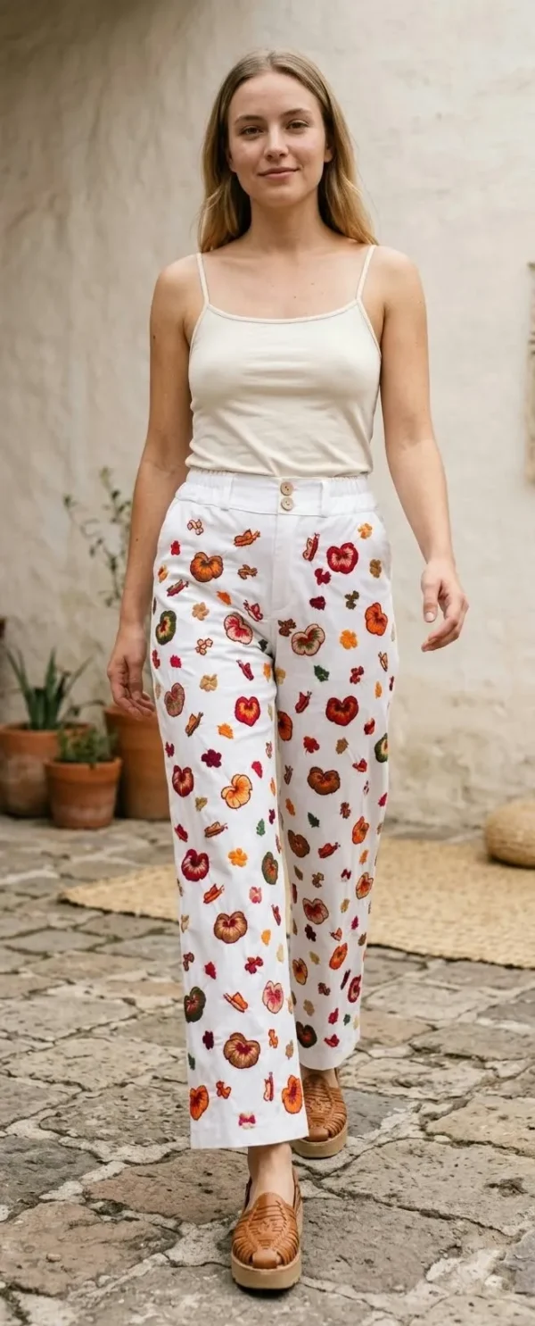 WhatsApp Image 2026-10-13 at 5.23.29 PM Pantalón blanco con bordado en tonos rojos
