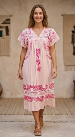 WhatsApp Image 2026-10-14 at 1.07.50 PM Vestido palo de rosa con deshilado moños y bordado en tonos rosa