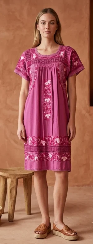 WhatsApp Image 2026-10-14 at 2.48.15 PM Vestido lino buganvilia, deshilado y bordado buganvilia