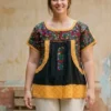 WhatsApp Image 2026-10-14 at 3.26.45 PM Blusa tela negra multicolor tejido amarillo mango