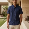 Guayabera marino cuello mao randa de semilla