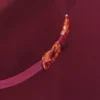 Sombrero lana de borrego color vino bordado de pensamientos tonos rojo y naranja