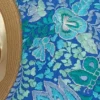 Sombrero lana de borrego fina color azul mezclilla bordado tonos azul