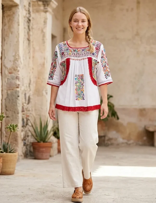 Blusa multicolor margaritas