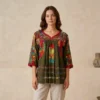 blusa militar Blusa tela verde militar con colores