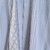 camisa gris Guayabera gris con randa plata de semilla y alforzas
