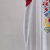 Vestido blanco danzantes multicolor, dos randas semilla abajo